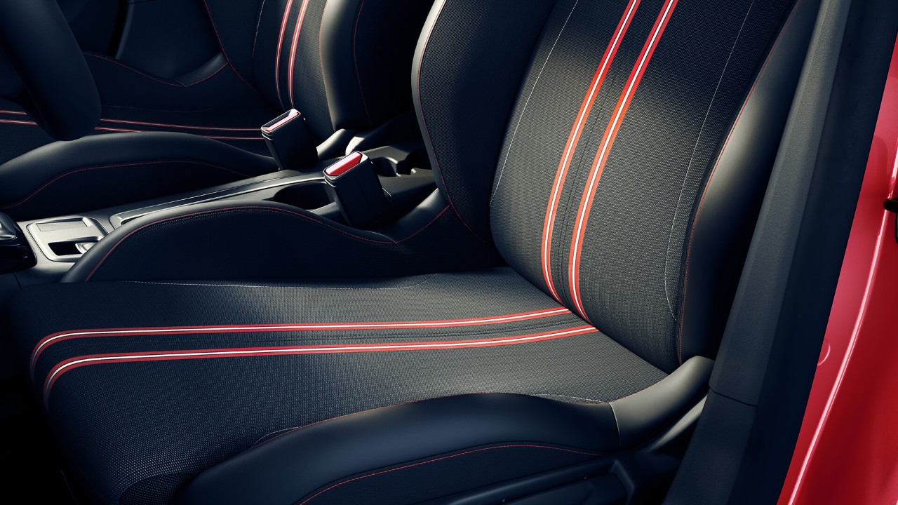 Opel, Corsa, Interior, Seat close-up